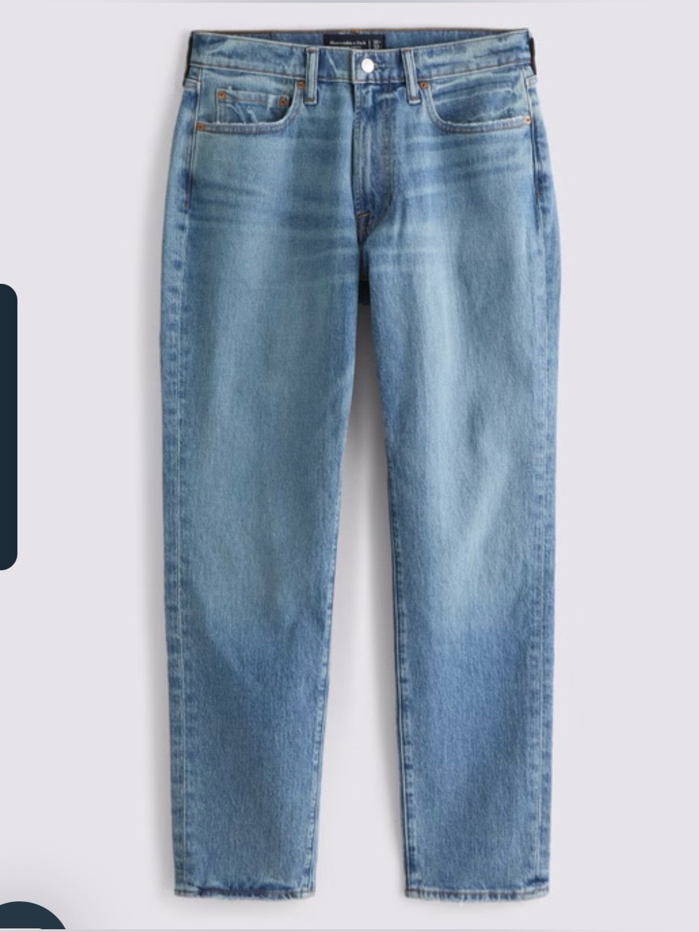 Abercrombie Mens Vintage Stretch Athletic Slim Medium Wash Jeans 36W x 30L